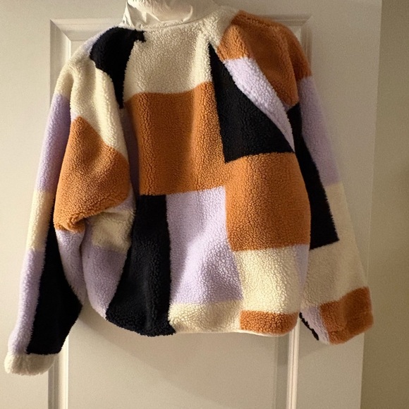 Free People Free Movement Fleece Patchwork Jacket Size Small - Picture 12 of 15